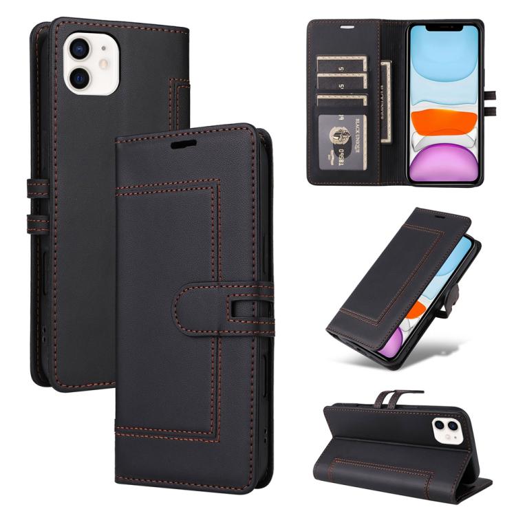 Stitched Magnetic Buckle Leather Phone Case, For iPhone 13 Pro, For iPhone 12 / 12 Pro, For iPhone 12 Pro Max, For iPhone 11 Pro Max, For iPhone 11, For iPhone 11 Pro