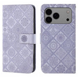 Ethnic Style Embossed Pattern Leather Phone Case, For iPhone 17 Pro Max, For iPhone 17 Pro, For iPhone 17, For iPhone Air