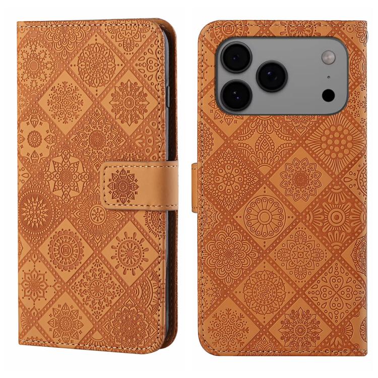 Ethnic Style Embossed Pattern Leather Phone Case, For iPhone 17 Pro Max, For iPhone 17 Pro, For iPhone 17, For iPhone Air
