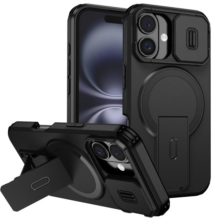 Sliding Camshield MagSafe Holder Phone Case, For iPhone 16 Pro, For iPhone 16 Plus, For iPhone 16, For iPhone 15 Pro Max, For iPhone 15 Pro, For iPhone 15 Plus / 14 Plus