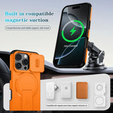 Sliding Camshield MagSafe Holder Phone Case, For iPhone 16 Pro, For iPhone 16 Plus, For iPhone 16, For iPhone 15 Pro Max, For iPhone 15 Pro, For iPhone 15 Plus / 14 Plus