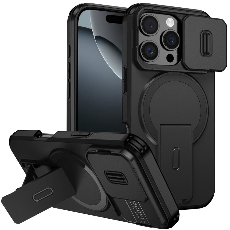 Sliding Camshield MagSafe Holder Phone Case, For iPhone 16 Pro, For iPhone 16 Plus, For iPhone 16, For iPhone 15 Pro Max, For iPhone 15 Pro, For iPhone 15 Plus / 14 Plus