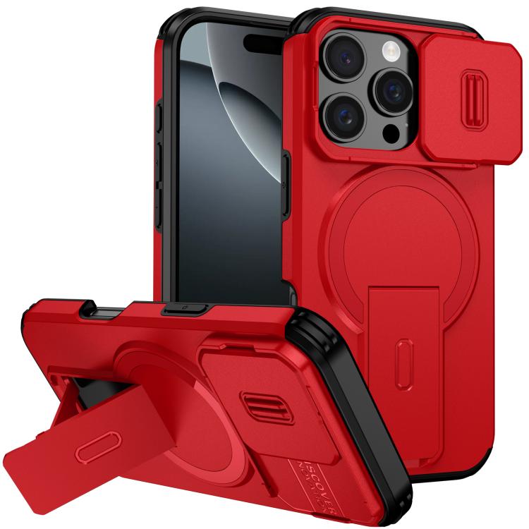 Sliding Camshield MagSafe Holder Phone Case, For iPhone 16 Pro, For iPhone 16 Plus, For iPhone 16, For iPhone 15 Pro Max, For iPhone 15 Pro, For iPhone 15 Plus / 14 Plus