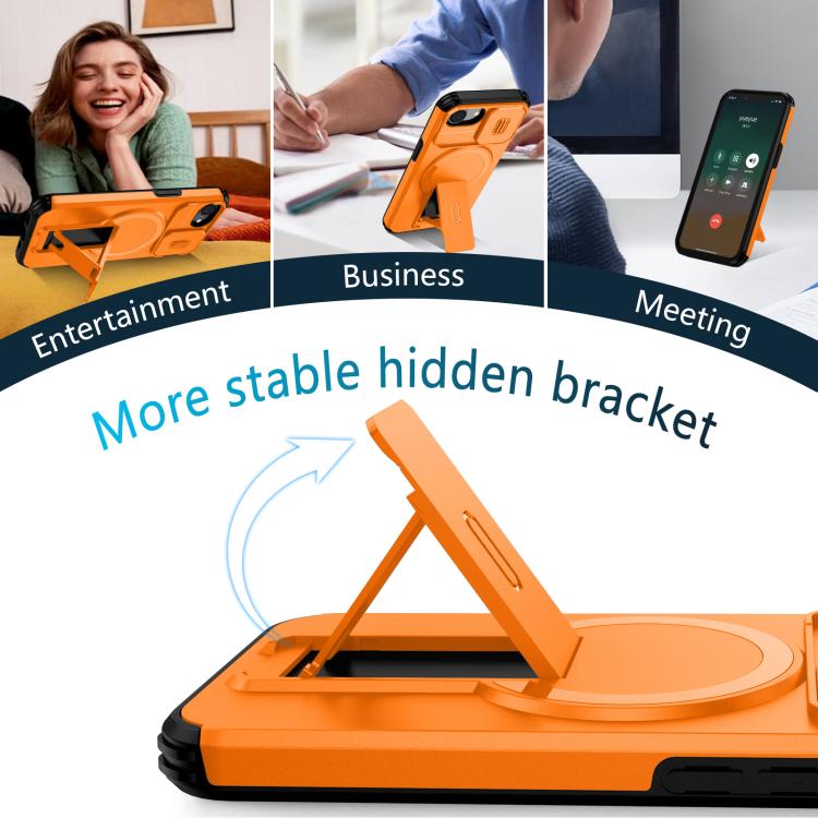 Sliding Camshield MagSafe Holder Phone Case, For iPhone 17e / 16e, For iPhone 17 Pro Max, For iPhone 17 Pro, For iPhone 17, For iPhone Air, For iPhone 16 Pro Max