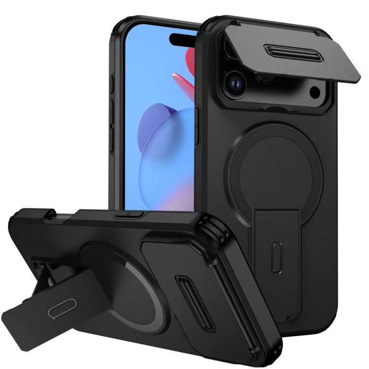 Sliding Camshield MagSafe Holder Phone Case, For iPhone 18, For iPhone 18 Pro, For iPhone 18 Pro Max, For iPhone 17e / 16e, For iPhone 17 Pro Max, For iPhone 17 Pro