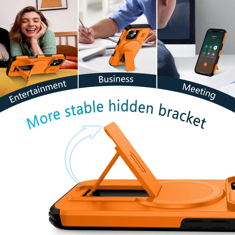 Sliding Camshield MagSafe Holder Phone Case, For iPhone 17, For iPhone Air, For iPhone 16 Pro Max, For iPhone 16 Pro, For iPhone 16 Plus, For iPhone 16