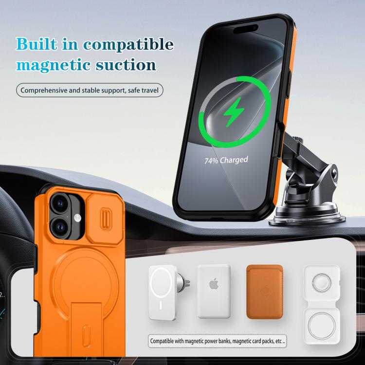 Sliding Camshield MagSafe Holder Phone Case, For iPhone 17, For iPhone Air, For iPhone 16 Pro Max, For iPhone 16 Pro, For iPhone 16 Plus, For iPhone 16