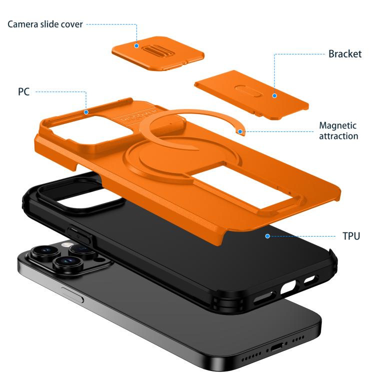 Sliding Camshield MagSafe Holder Phone Case, For iPhone 14 Pro Max, For iPhone 13 Pro Max, For iPhone 13 Pro, For iPhone 13 mini / 12 mini, For iPhone 12 Pro / 12, For iPhone 12 Pro Max
