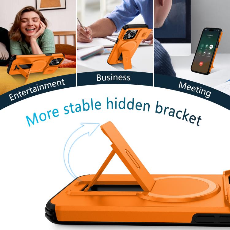Sliding Camshield MagSafe Holder Phone Case, For iPhone 15 Pro Max, For iPhone 15 Pro, For iPhone 15 Plus / 14 Plus, For iPhone 15, For iPhone 14 / 13, For iPhone 14 Pro