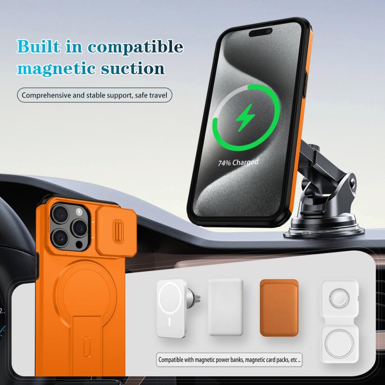 Sliding Camshield MagSafe Holder Phone Case, For iPhone 15 Pro Max, For iPhone 15 Pro, For iPhone 15 Plus / 14 Plus, For iPhone 15, For iPhone 14 / 13, For iPhone 14 Pro
