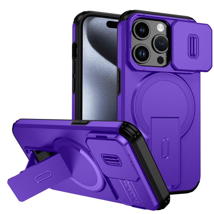 Sliding Camshield MagSafe Holder Phone Case, For iPhone 15 Pro Max, For iPhone 15 Pro, For iPhone 15 Plus / 14 Plus, For iPhone 15, For iPhone 14 / 13, For iPhone 14 Pro