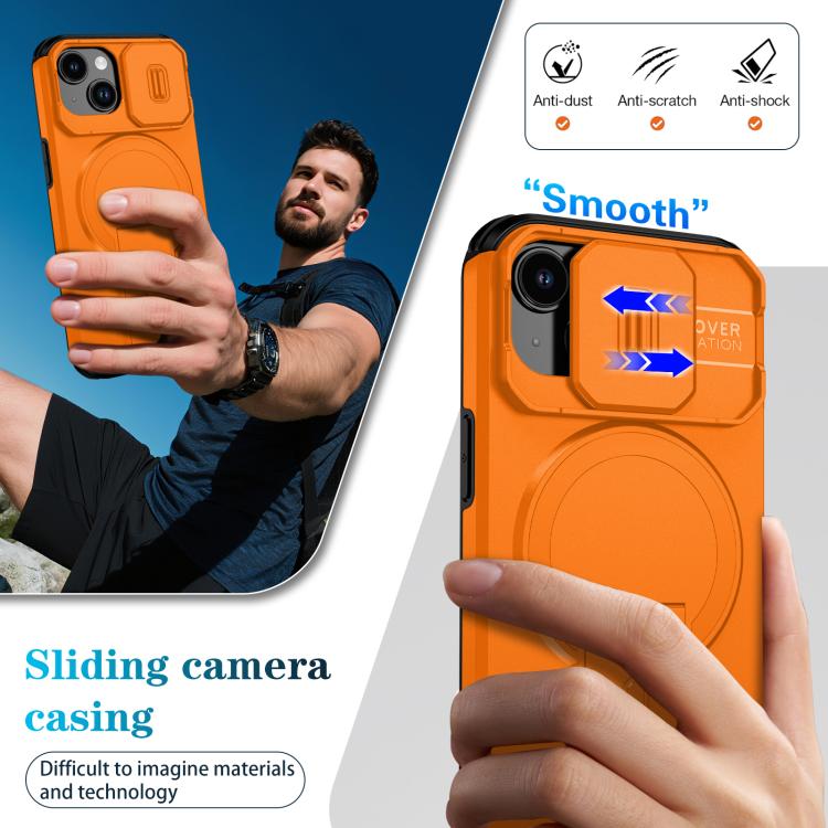 Sliding Camshield MagSafe Holder Phone Case, For iPhone 15, For iPhone 14 / 13, For iPhone 14 Pro, For iPhone 14 Pro Max, For iPhone 13 Pro Max, For iPhone 13 Pro