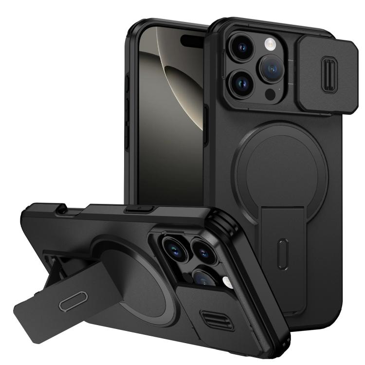 Sliding Camshield MagSafe Holder Phone Case, For iPhone 17, For iPhone Air, For iPhone 16 Pro Max, For iPhone 16 Pro, For iPhone 16 Plus, For iPhone 16