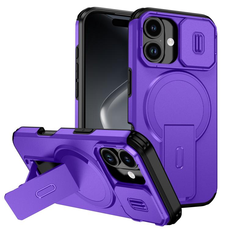 Sliding Camshield MagSafe Holder Phone Case, For iPhone 18, For iPhone 18 Pro, For iPhone 18 Pro Max, For iPhone 17e / 16e, For iPhone 17 Pro Max, For iPhone 17 Pro