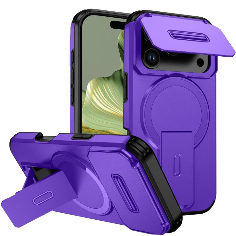 Sliding Camshield MagSafe Holder Phone Case, For iPhone 18, For iPhone 18 Pro, For iPhone 18 Pro Max, For iPhone 17e / 16e, For iPhone 17 Pro Max, For iPhone 17 Pro