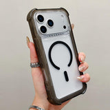 Transparent Matte TPU Hybrid PC 3-in-1 MagSafe Phone Case, For iPhone 17 Pro Max, For iPhone 17 Pro, For iPhone 17, For iPhone Air, For iPhone 16 Pro Max, For iPhone 16 Pro, For iPhone 16 Plus, For iPhone 16