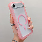 Transparent Matte TPU Hybrid PC 3-in-1 MagSafe Phone Case, For iPhone 17 Pro Max, For iPhone 17 Pro, For iPhone 17, For iPhone Air, For iPhone 16 Pro Max, For iPhone 16 Pro, For iPhone 16 Plus, For iPhone 16