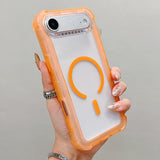 Transparent Matte TPU Hybrid PC 3-in-1 MagSafe Phone Case, For iPhone 17 Pro Max, For iPhone 17 Pro, For iPhone 17, For iPhone Air, For iPhone 16 Pro Max, For iPhone 16 Pro, For iPhone 16 Plus, For iPhone 16