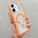 Transparent Matte TPU Hybrid PC 3-in-1 MagSafe Phone Case, For iPhone 17 Pro Max, For iPhone 17 Pro, For iPhone 17, For iPhone Air, For iPhone 16 Pro Max, For iPhone 16 Pro, For iPhone 16 Plus, For iPhone 16