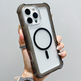 Transparent Matte TPU Hybrid PC 3-in-1 MagSafe Phone Case, For iPhone 17 Pro Max, For iPhone 17 Pro, For iPhone 17, For iPhone Air, For iPhone 16 Pro Max, For iPhone 16 Pro, For iPhone 16 Plus, For iPhone 16