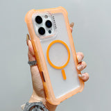 Transparent Matte TPU Hybrid PC 3-in-1 MagSafe Phone Case, For iPhone 17 Pro Max, For iPhone 17 Pro, For iPhone 17, For iPhone Air, For iPhone 16 Pro Max, For iPhone 16 Pro, For iPhone 16 Plus, For iPhone 16