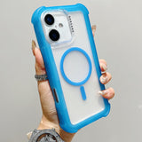 Transparent Matte TPU Hybrid PC 3-in-1 MagSafe Phone Case, For iPhone 17 Pro Max, For iPhone 17 Pro, For iPhone 17, For iPhone Air, For iPhone 16 Pro Max, For iPhone 16 Pro, For iPhone 16 Plus, For iPhone 16