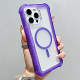 Transparent Matte TPU Hybrid PC 3-in-1 MagSafe Phone Case, For iPhone 13 Pro Max, For iPhone 13 Pro, For iPhone 13, For iPhone 12 Pro Max