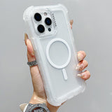 Transparent Matte TPU Hybrid PC 3-in-1 MagSafe Phone Case, For iPhone 13 Pro Max, For iPhone 13 Pro, For iPhone 13, For iPhone 12 Pro Max