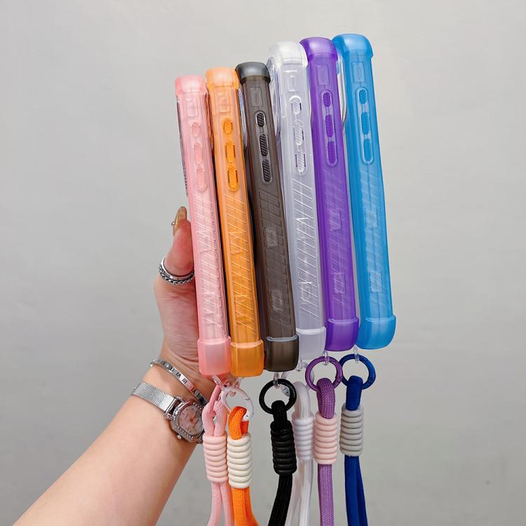 Transparent Matte TPU Hybrid PC 3-in-1 MagSafe Phone Case with Wrist Strap, For iPhone 17 Pro Max, For iPhone 17 Pro, For iPhone 17, For iPhone Air, For iPhone 16 Pro Max, For iPhone 16 Pro, For iPhone 16 Plus, For iPhone 16