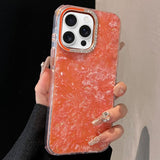 Gilded Colorful Shell Patterned TPU+IMD Phone Case, For iPhone 13 Pro