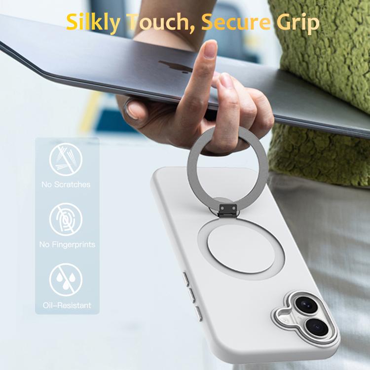 Gen1.5 Pivot Ring Holder TPU Hybrid PC Phone Case, For iPhone 16 Plus, For iPhone 16