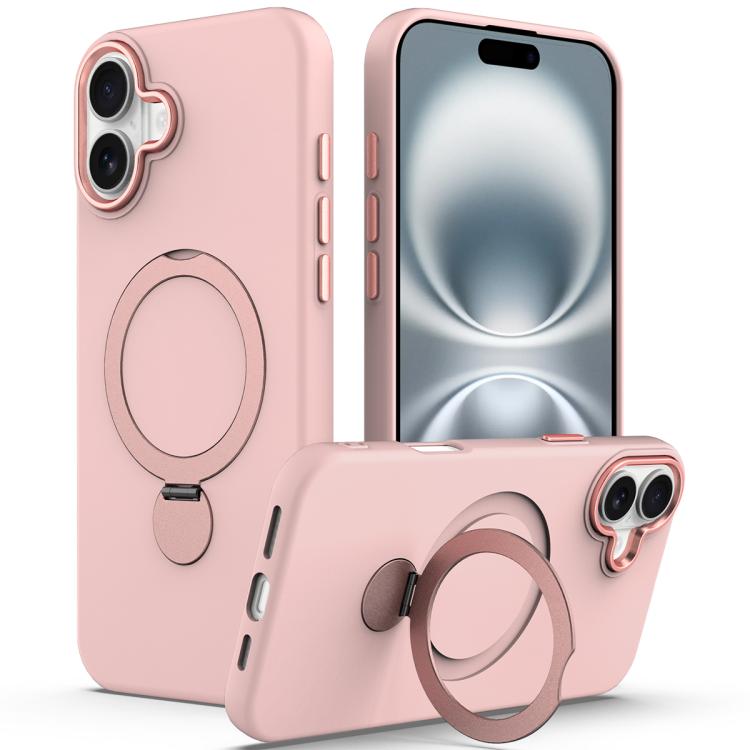 Gen1.5 Pivot Ring Holder TPU Hybrid PC Phone Case, For iPhone 16 Plus, For iPhone 16