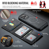 MAGKING K4 Series MagSafe RFID Tri-fold Card Bag Detachable Phone Case, For iPhone 15 Pro Max, For iPhone 15 Pro, For iPhone 15 Plus, For iPhone 15, For iPhone 14 Plus, For iPhone 14, For iPhone 14 Pro, For iPhone 14 Pro Max