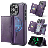 MAGKING K4 Series MagSafe RFID Tri-fold Card Bag Detachable Phone Case, For iPhone 15 Pro Max, For iPhone 15 Pro, For iPhone 15 Plus, For iPhone 15, For iPhone 14 Plus, For iPhone 14, For iPhone 14 Pro, For iPhone 14 Pro Max