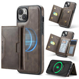 MAGKING K4 Series MagSafe RFID Tri-fold Card Bag Detachable Phone Case, For iPhone 15 Pro Max, For iPhone 15 Pro, For iPhone 15 Plus, For iPhone 15, For iPhone 14 Plus, For iPhone 14, For iPhone 14 Pro, For iPhone 14 Pro Max
