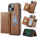 MAGKING K4 Series MagSafe RFID Tri-fold Card Bag Detachable Phone Case, For iPhone 15 Pro Max, For iPhone 15 Pro, For iPhone 15 Plus, For iPhone 15, For iPhone 14 Plus, For iPhone 14, For iPhone 14 Pro, For iPhone 14 Pro Max