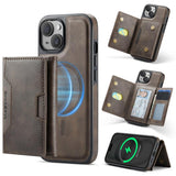 MAGKING K4 Series MagSafe RFID Tri-fold Card Bag Detachable Phone Case, For iPhone 15 Pro Max, For iPhone 15 Pro, For iPhone 15 Plus, For iPhone 15, For iPhone 14 Plus, For iPhone 14, For iPhone 14 Pro, For iPhone 14 Pro Max