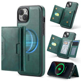 MAGKING K4 Series MagSafe RFID Tri-fold Card Bag Detachable Phone Case, For iPhone 15 Pro Max, For iPhone 15 Pro, For iPhone 15 Plus, For iPhone 15, For iPhone 14 Plus, For iPhone 14, For iPhone 14 Pro, For iPhone 14 Pro Max