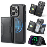 MAGKING K4 Series MagSafe RFID Tri-fold Card Bag Detachable Phone Case, For iPhone 15 Pro Max, For iPhone 15 Pro, For iPhone 15 Plus, For iPhone 15, For iPhone 14 Plus, For iPhone 14, For iPhone 14 Pro, For iPhone 14 Pro Max