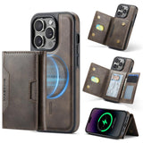 MAGKING K4 Series MagSafe RFID Tri-fold Card Bag Detachable Phone Case, For iPhone 15 Pro Max, For iPhone 15 Pro, For iPhone 15 Plus, For iPhone 15, For iPhone 14 Plus, For iPhone 14, For iPhone 14 Pro, For iPhone 14 Pro Max