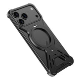 Armor 360 Holder Frameless Alloy MagSafe Phone Case, For iPhone 17 Pro Max, For iPhone 17 Pro, For iPhone 17, For iPhone Air