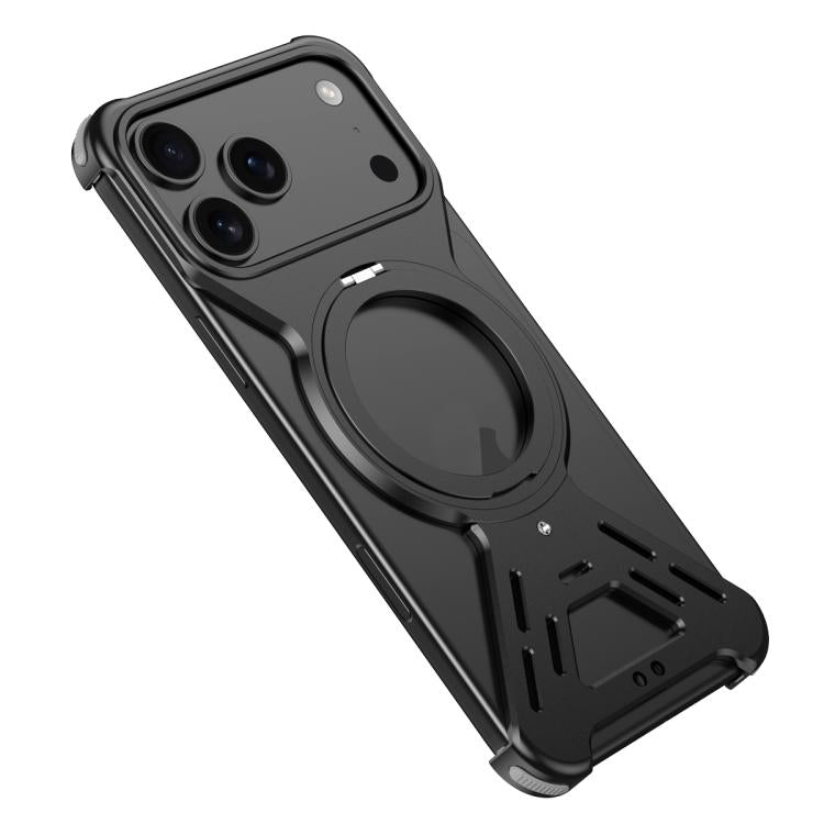 Armor 360 Holder Frameless Alloy MagSafe Phone Case, For iPhone 17 Pro Max, For iPhone 17 Pro, For iPhone 17, For iPhone Air