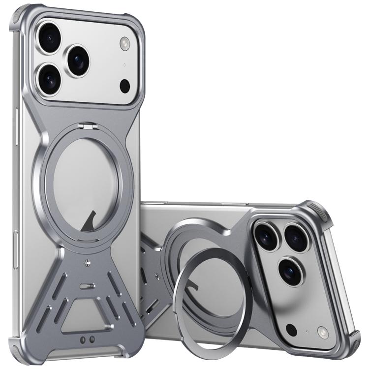 Armor 360 Holder Frameless Alloy MagSafe Phone Case, For iPhone 17 Pro Max, For iPhone 17 Pro, For iPhone 17, For iPhone Air