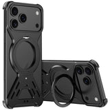 Armor 360 Holder Frameless Alloy MagSafe Phone Case, For iPhone 17 Pro Max, For iPhone 17 Pro, For iPhone 17, For iPhone Air
