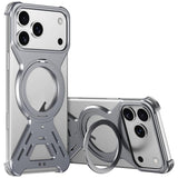 Armor 360 Holder Frameless Alloy MagSafe Phone Case, For iPhone 17 Pro Max, For iPhone 17 Pro, For iPhone 17, For iPhone Air