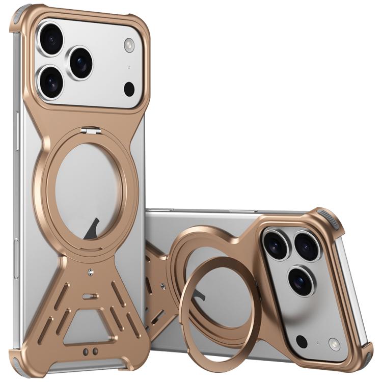 Armor 360 Holder Frameless Alloy MagSafe Phone Case, For iPhone 17 Pro Max, For iPhone 17 Pro, For iPhone 17, For iPhone Air