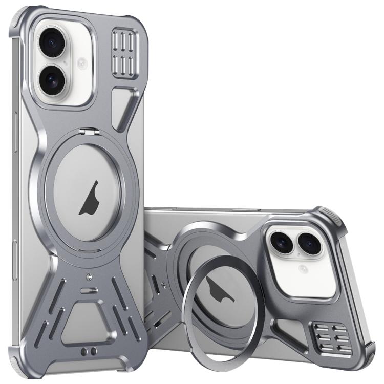 Armor 360 Holder Frameless Alloy MagSafe Phone Case, For iPhone 17 Pro Max, For iPhone 17 Pro, For iPhone 17, For iPhone Air