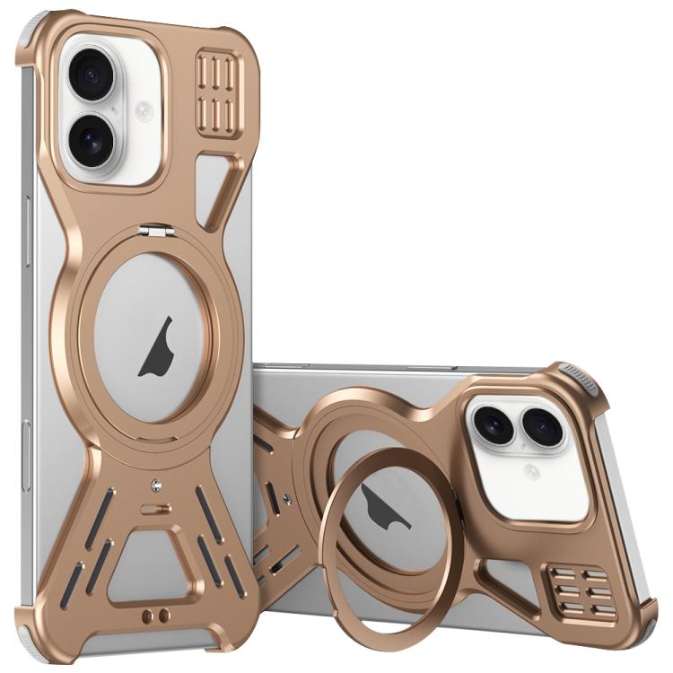Armor 360 Holder Frameless Alloy MagSafe Phone Case, For iPhone 17 Pro Max, For iPhone 17 Pro, For iPhone 17, For iPhone Air