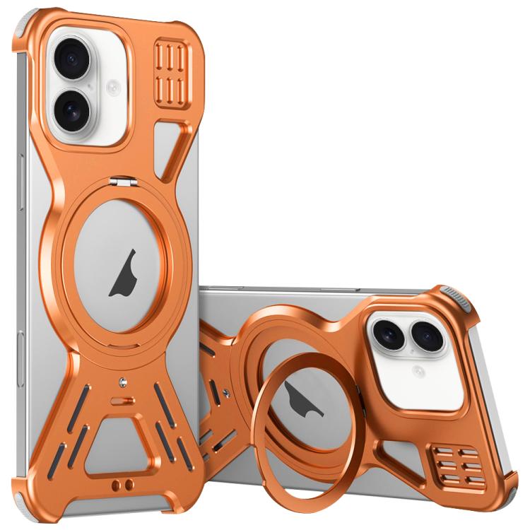 Armor 360 Holder Frameless Alloy MagSafe Phone Case, For iPhone 17 Pro Max, For iPhone 17 Pro, For iPhone 17, For iPhone Air