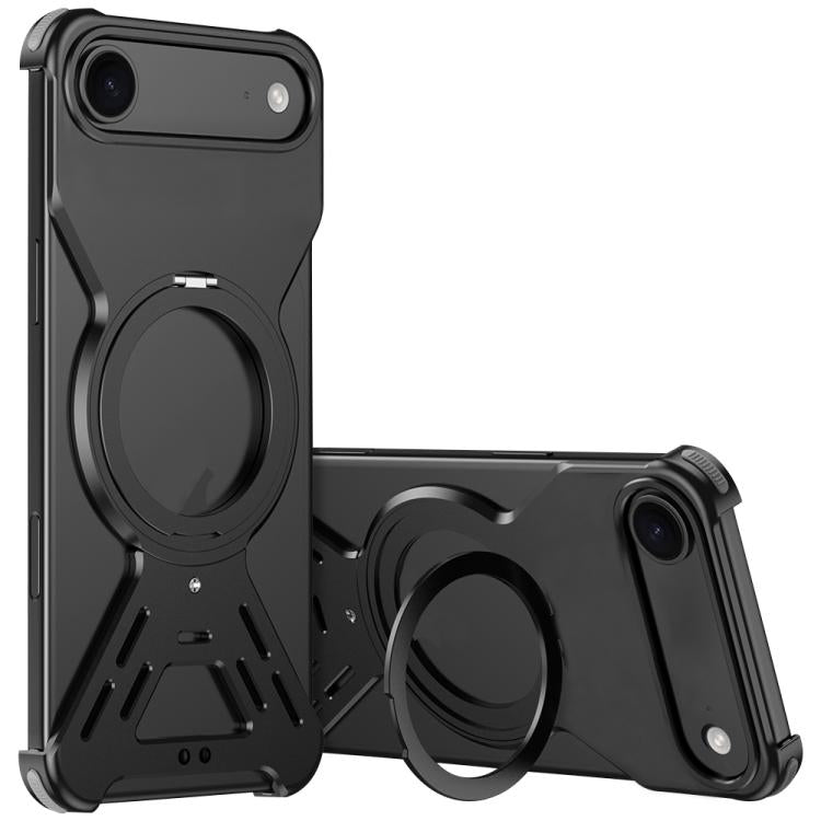 Armor 360 Holder Frameless Alloy MagSafe Phone Case, For iPhone 17 Pro Max, For iPhone 17 Pro, For iPhone 17, For iPhone Air